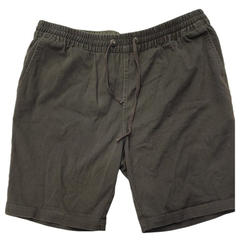 Crooks & Castles Mens XL Shorts Olive Green Drawstring Casual Cotton‎